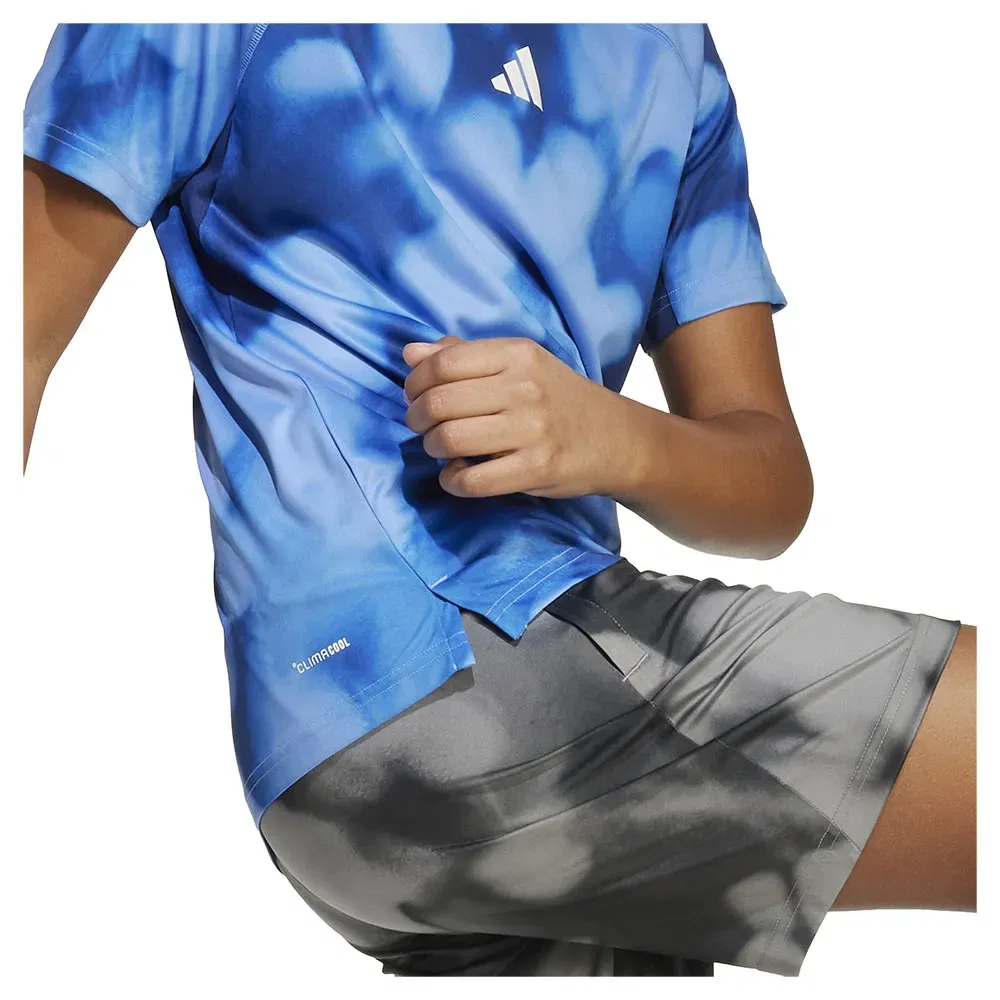 Футболка Adidas Training Allover Graphic, синий — фото 4