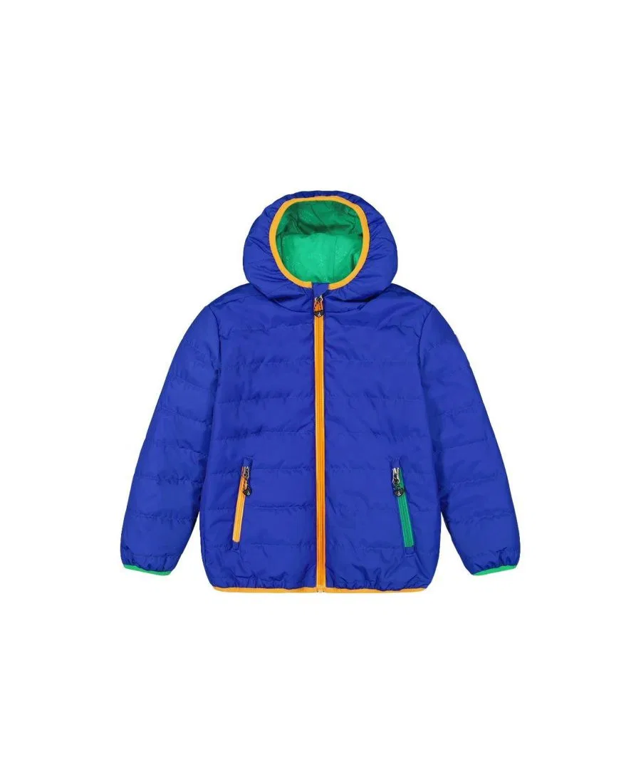 Детская куртка стеганая с капюшоном Deux par Deux, Royal Blue