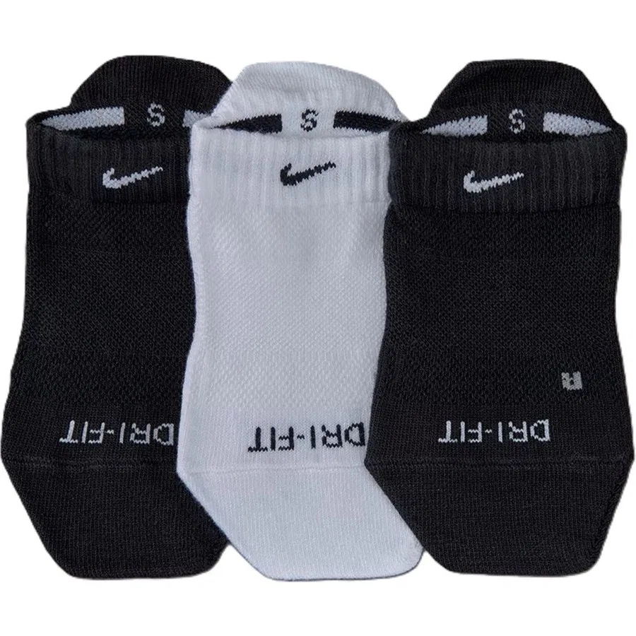 Комплект спортивных носков Dri Fit Everyday Non Cushioned 3 Pack Nike, Бело-черный — фото 2