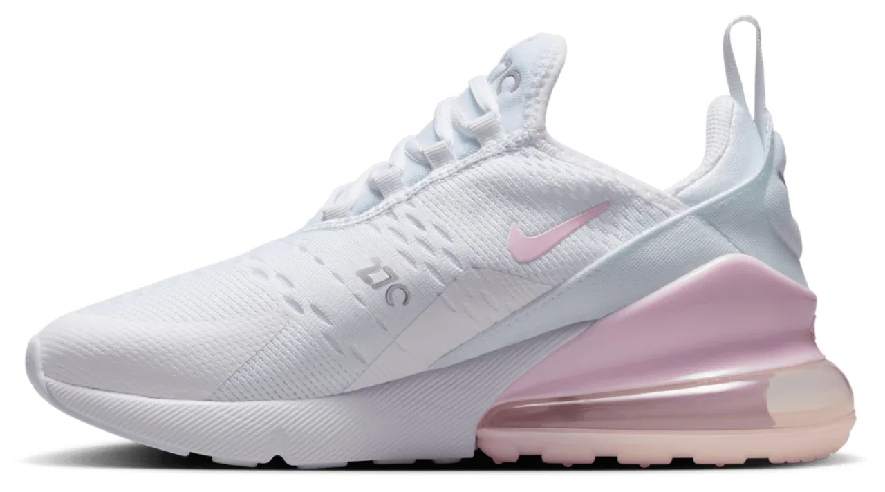 Кроссовки для мальчиков Air Max 270 Nike, цвет Pink Foam/Lt Smoke Grey/White — фото 2