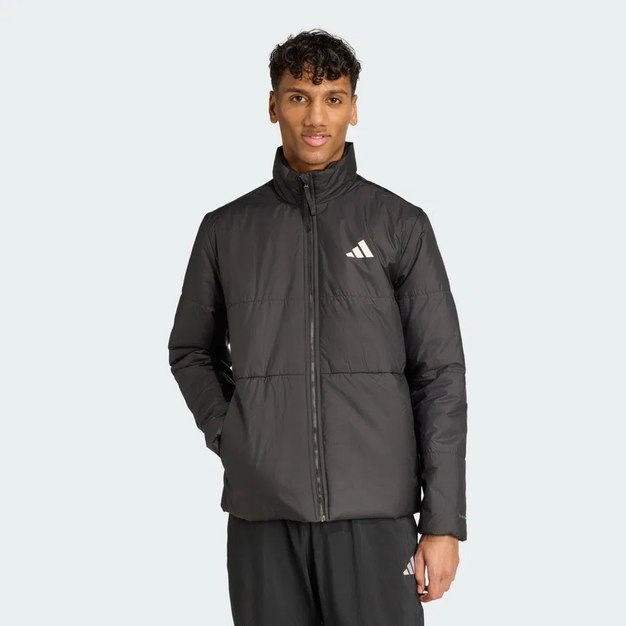 Утепленная куртка с принтом 3-Stripes Climawarm adidas, Черный