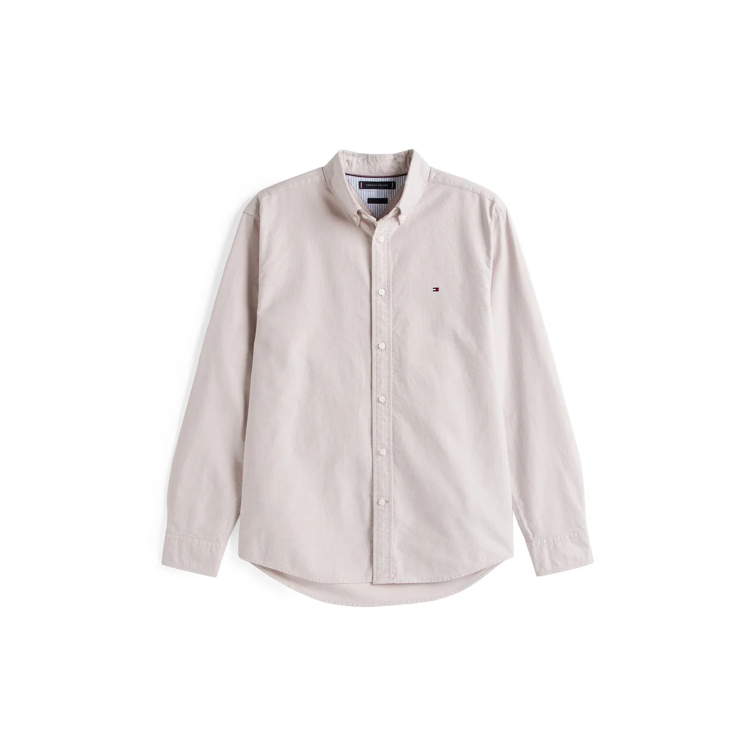 Мужская классическая рубашка с длинным рукавом Solid Heritage Oxford Tommy Hilfiger, Safari Canvas — фото 4