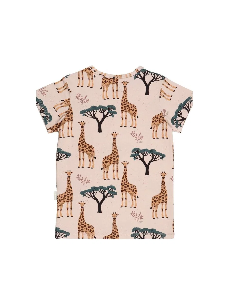 Футболка Walkiddy 'Walkiddy - Giraffen T-Shirt' бежевого цвета