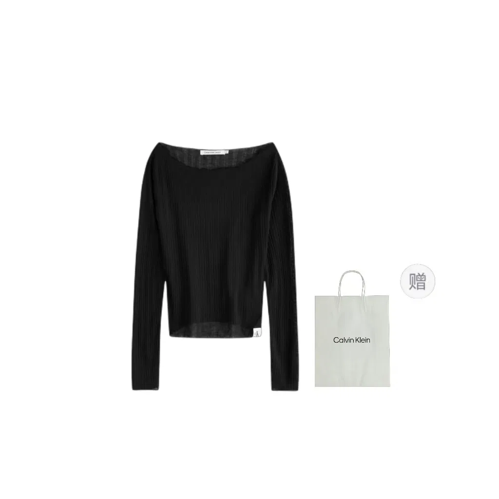 Трикотаж с лодочкой Calvin Klein, Black