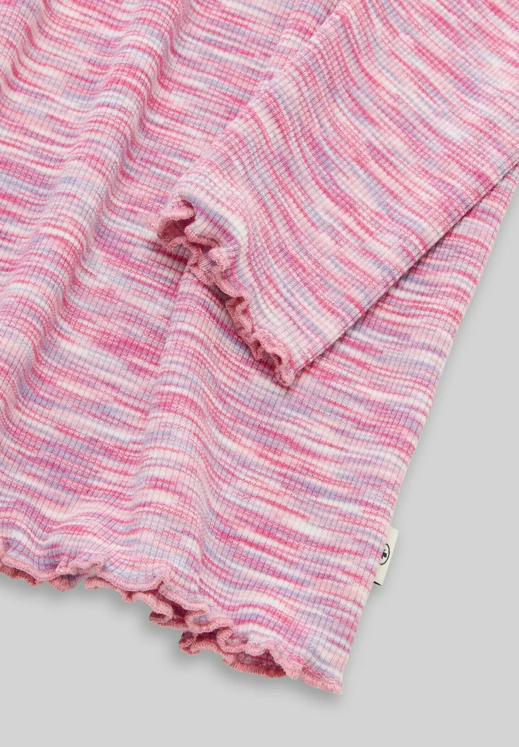 Футболка langarmshirt меланж-оптик - джемпер Tom Tailor, Pink Space Dye Texture — фото 3