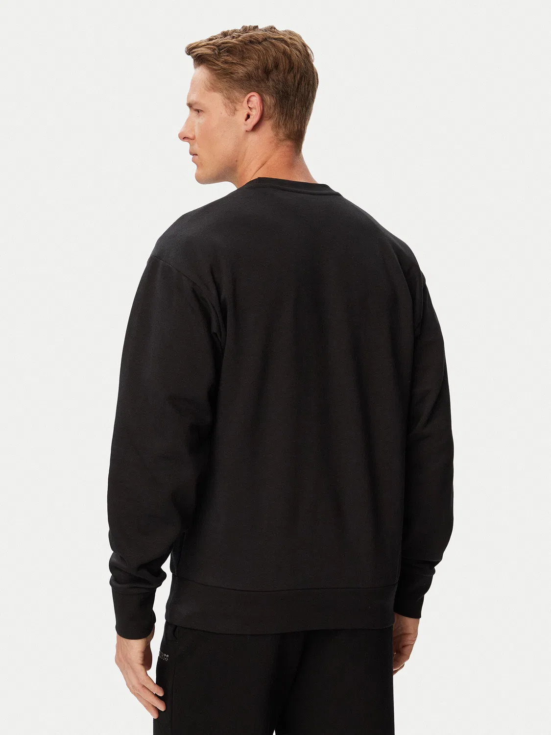 Мужская толстовка стандартного кроя Essentials Linear Fleece Adidas, черный — фото 3