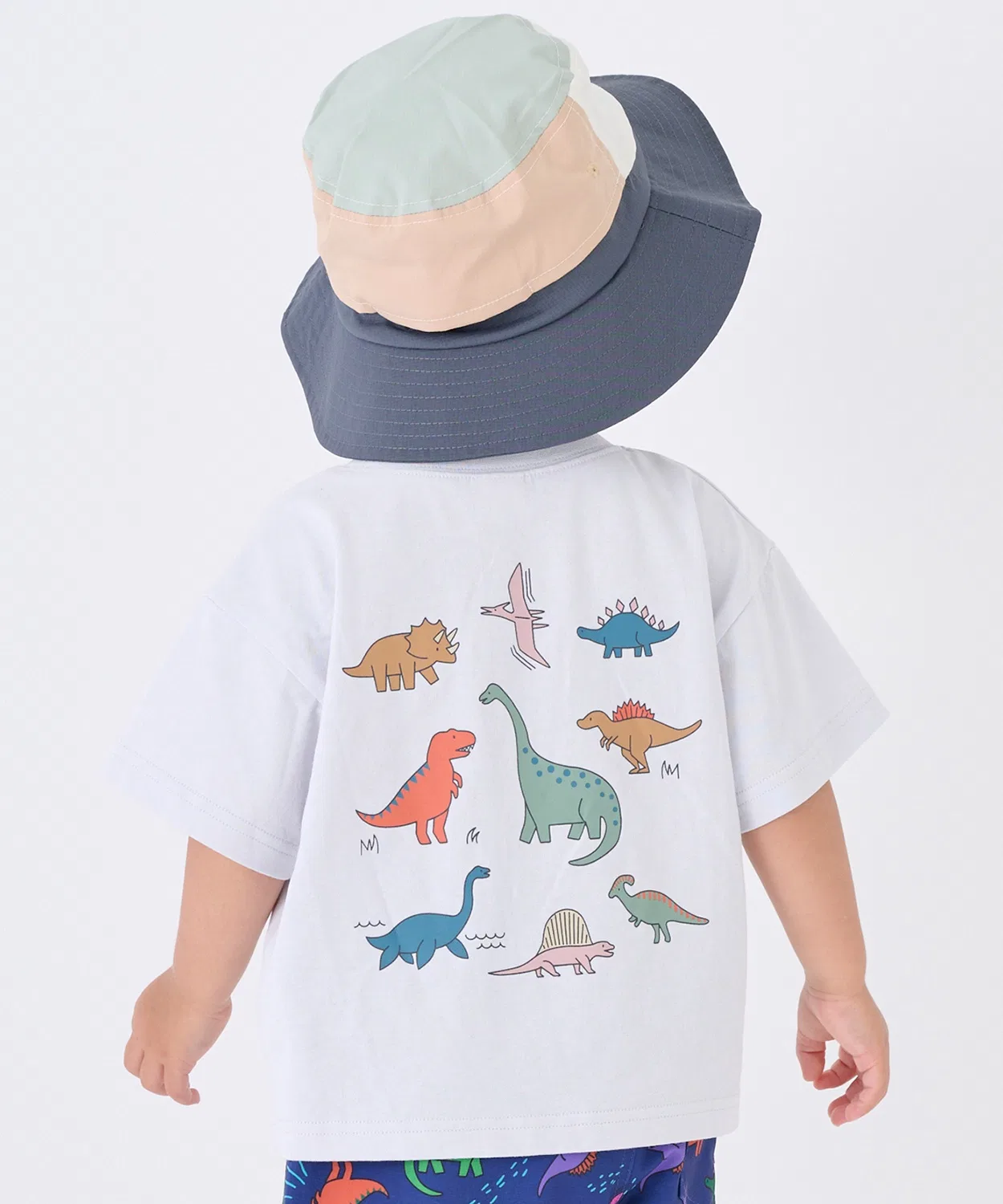 Детская футболка с принтом на спине Half Sleeve petit main, Light Grey