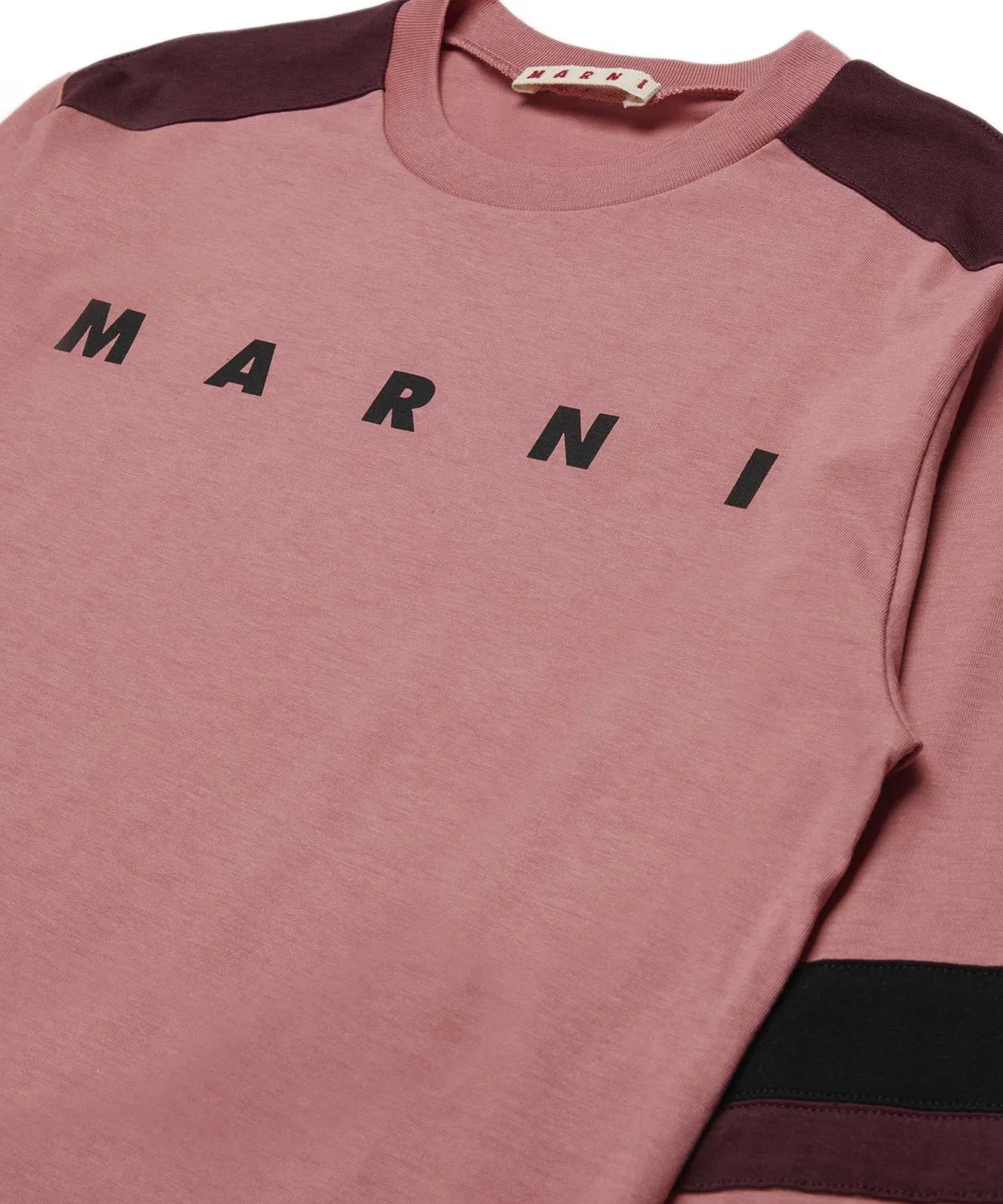 Детская футболка с длинным рукавомс логотипом MARNI, Желтая — фото 3