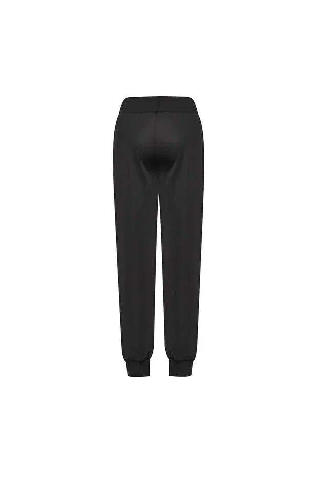 Детские спортивные штаны для девочек с эластичным манжетом Hummel, Black — фото 3