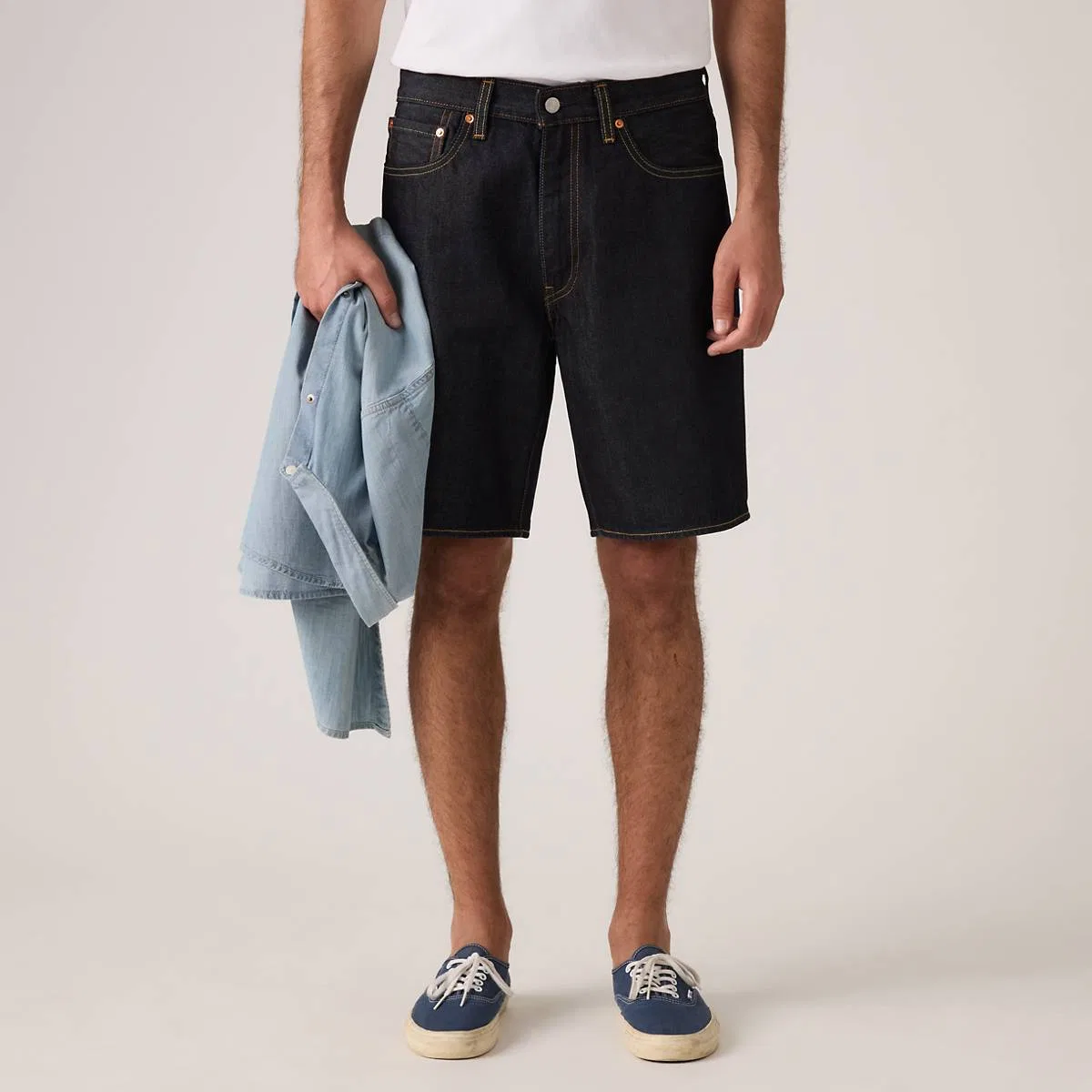 свободные мужские шорты 468 9 дюймов Levi's, Rinse Master - Dark Wash — фото 2
