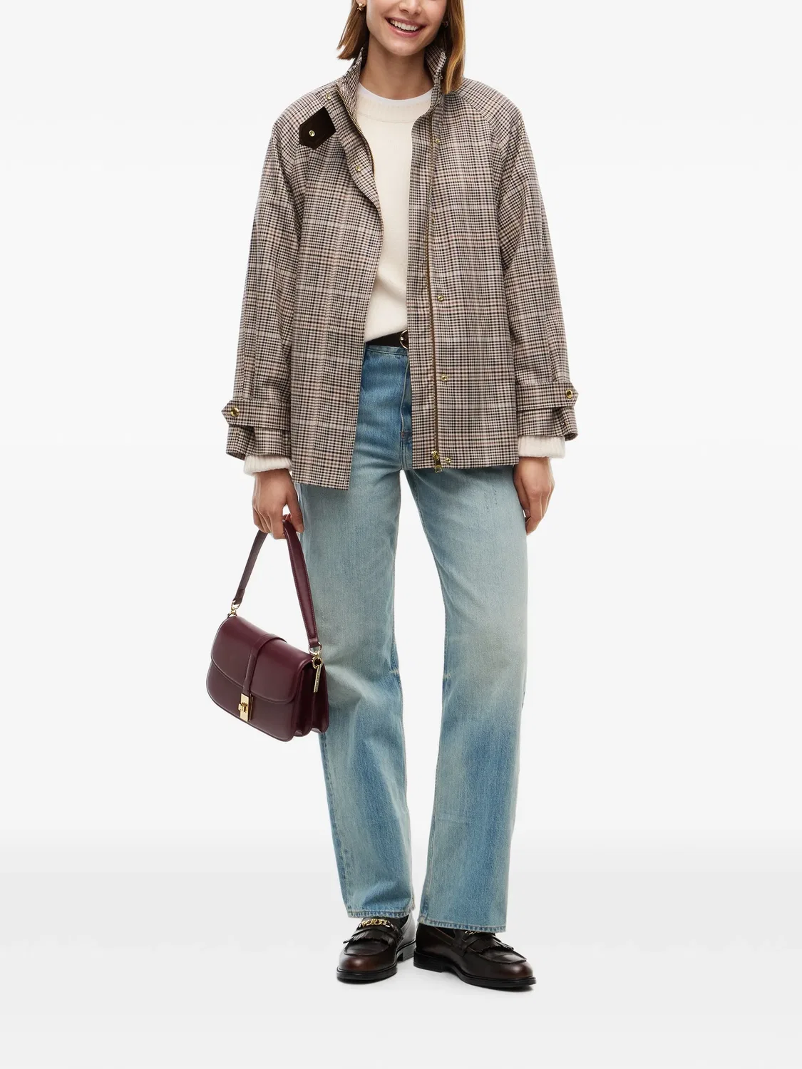 Клетчатая куртка Tommy Hilfiger, нейтральные цвета — фото 2