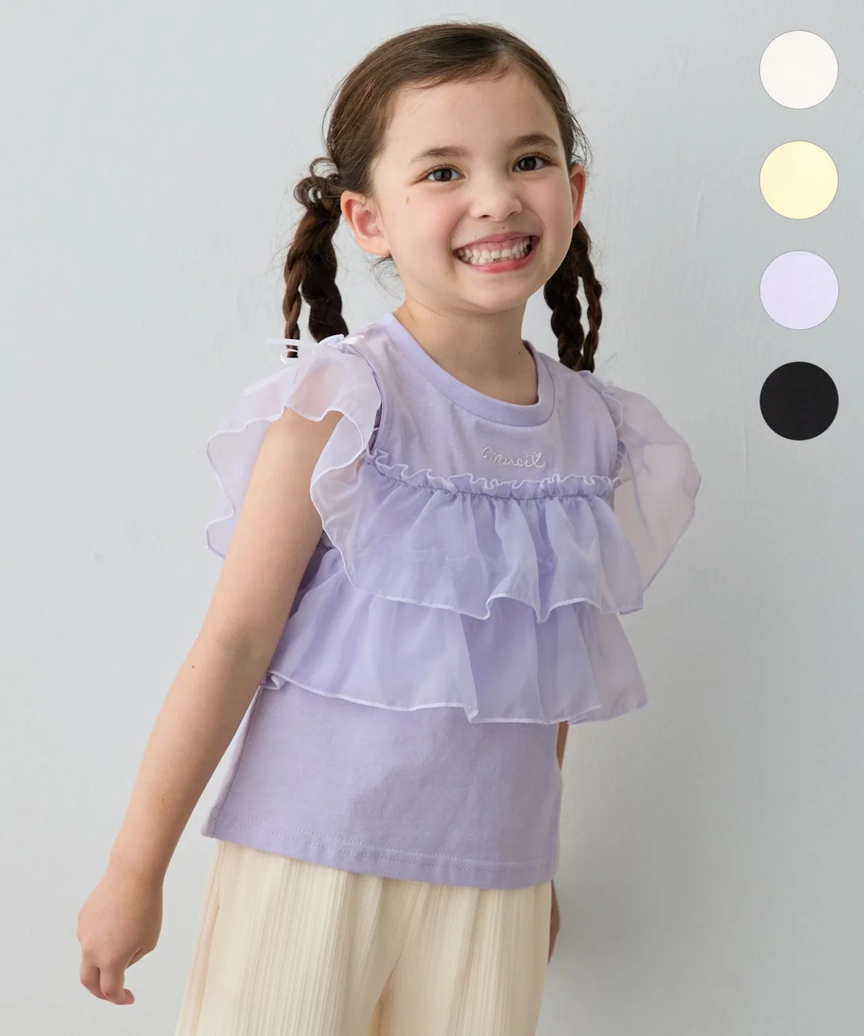 Детская футболка 3WAY с воланами и моделью Frill Dock T Shirt ANY, Sax Blue