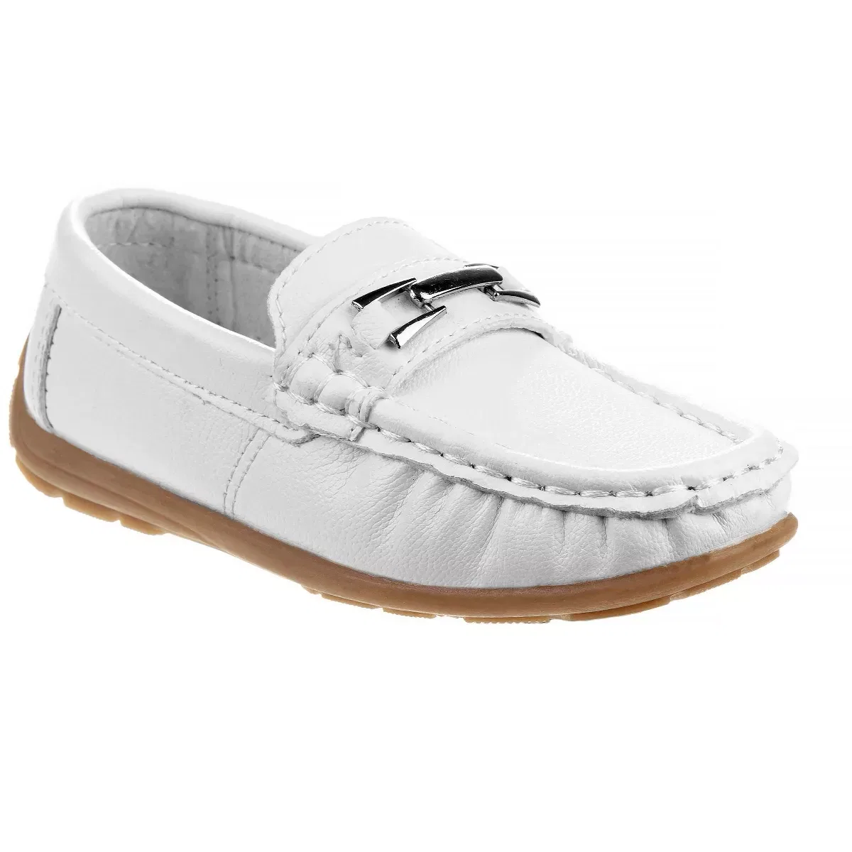 Детские туфли-лодочки с металлическим акцентом Josmo Shoes, White