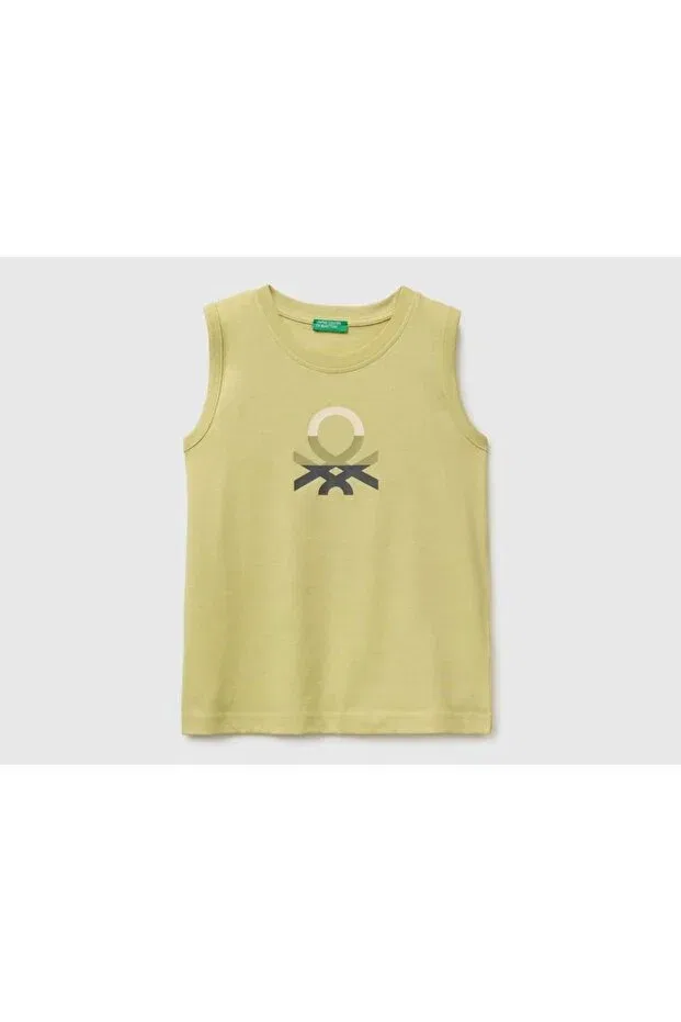 Детская майка для мальчиков с принтом United Colors Of Benetton, Yellow