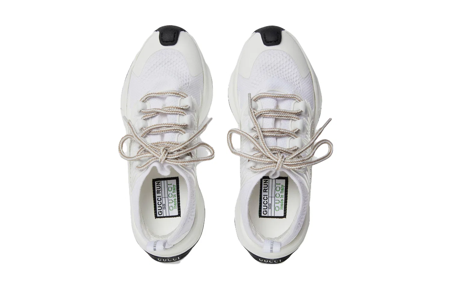 Кроссовки детские беговые Gucci RUN Low Top, низкий силуэт, Gray White — фото 4