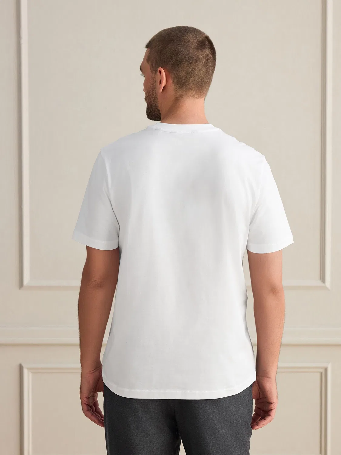 Футболка хлопковая Signature Regular Fit Next, белый — фото 3