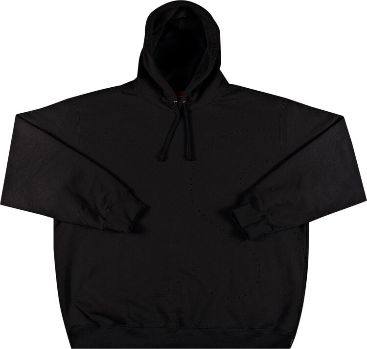 

Толстовка Supreme Laser Cut S Logo Hooded Sweatshirt 'Black', черный