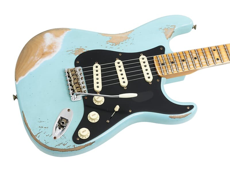 

Fender Custom Shop LTD Poblano Stratocaster Super Heavy Relic Aged Daphne Blue Custom Shop Stratocaster