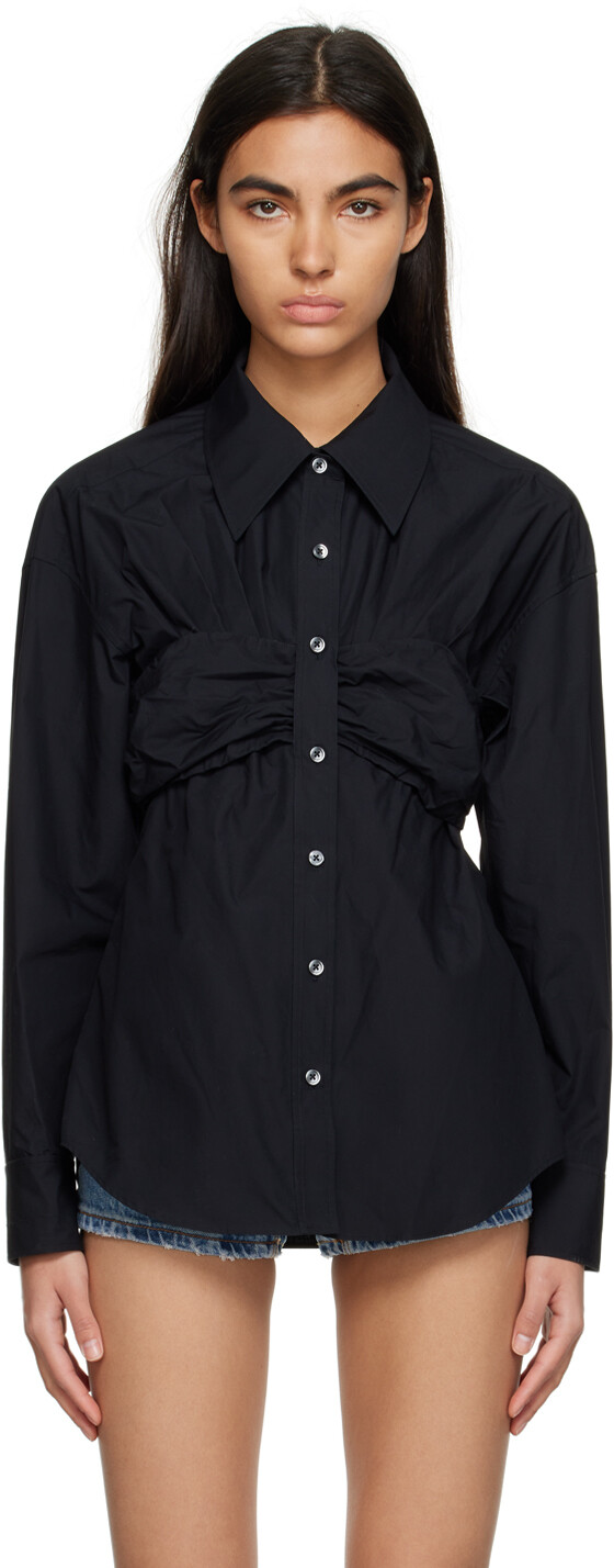 

Черная рубашка со сборками alexanderwang.t
