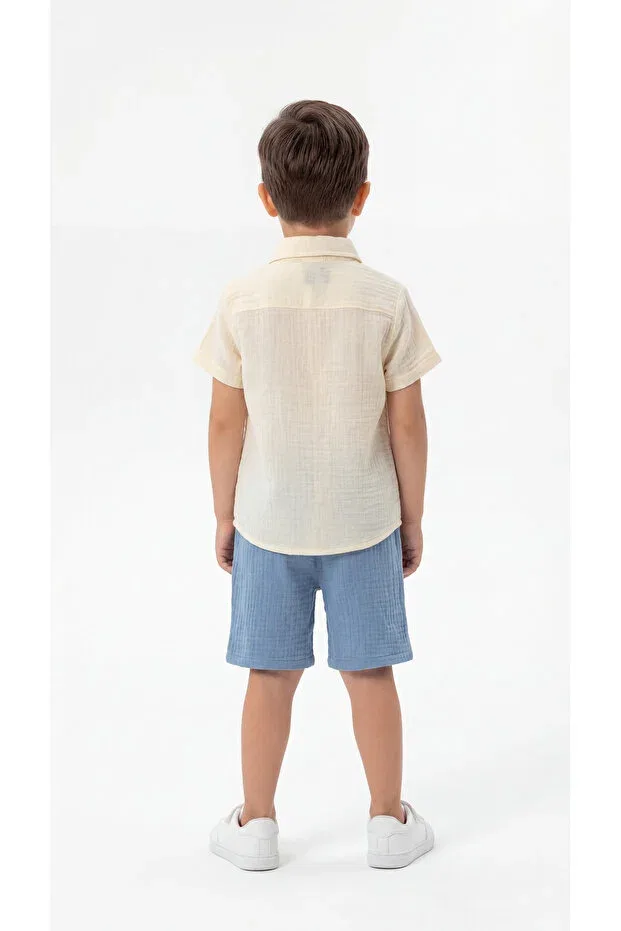 Детский комплект для мальчиков с принтом Mışıl Kids, Blue — фото 4