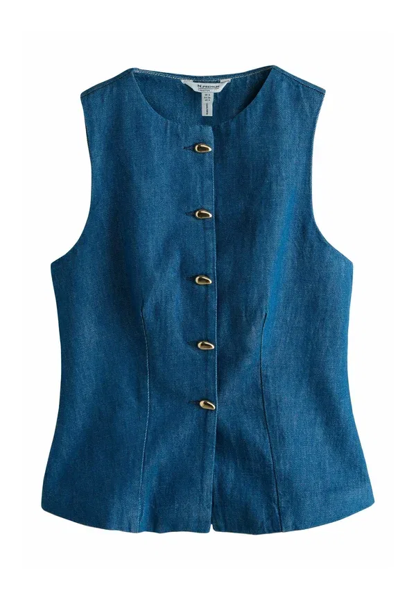 Жилет хлопковый Regular Fit Next dark blue, темно-синий — фото 4