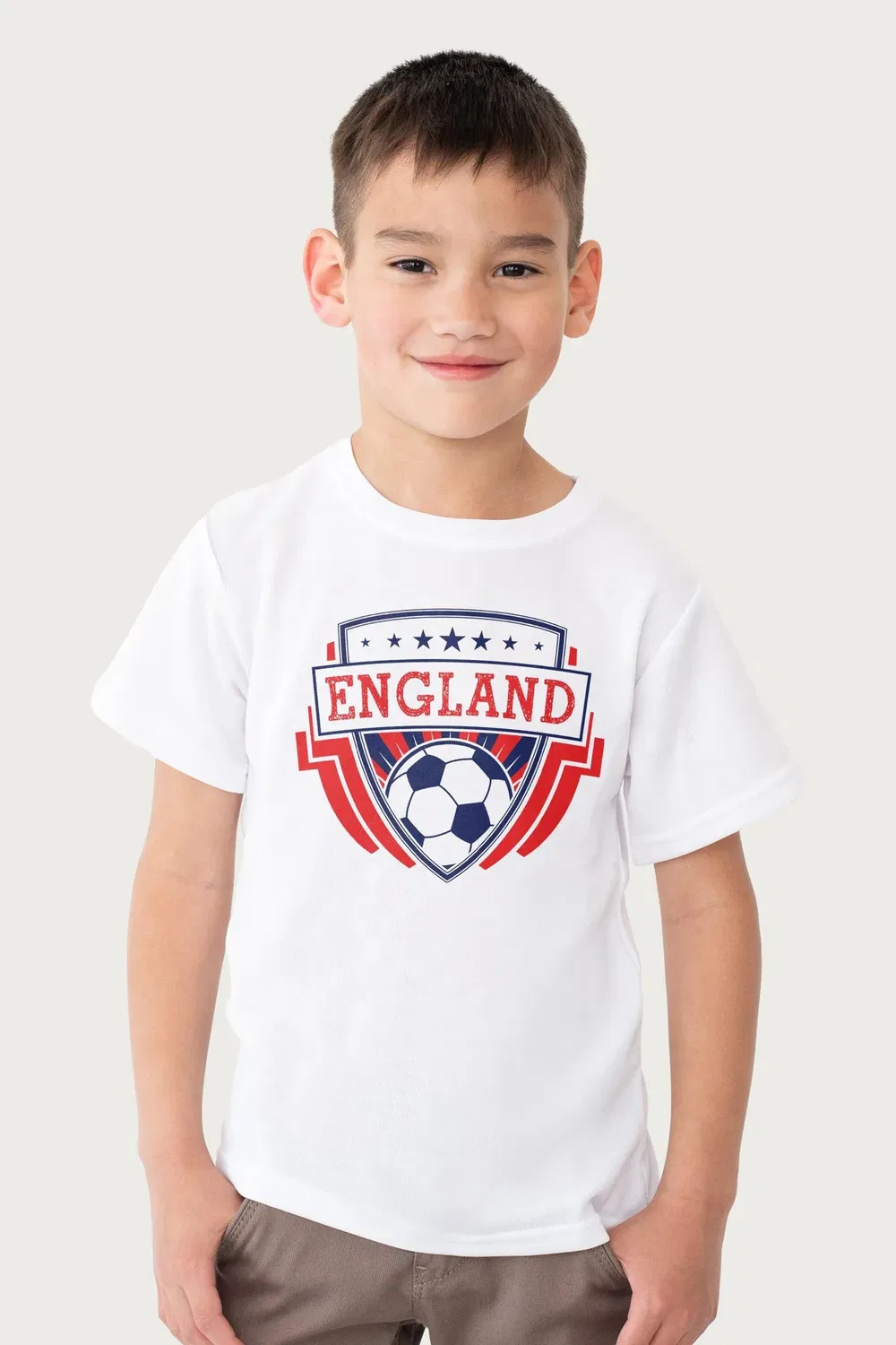 Футболка с принтом England Emblem Badge World Cup Football Coto7, White