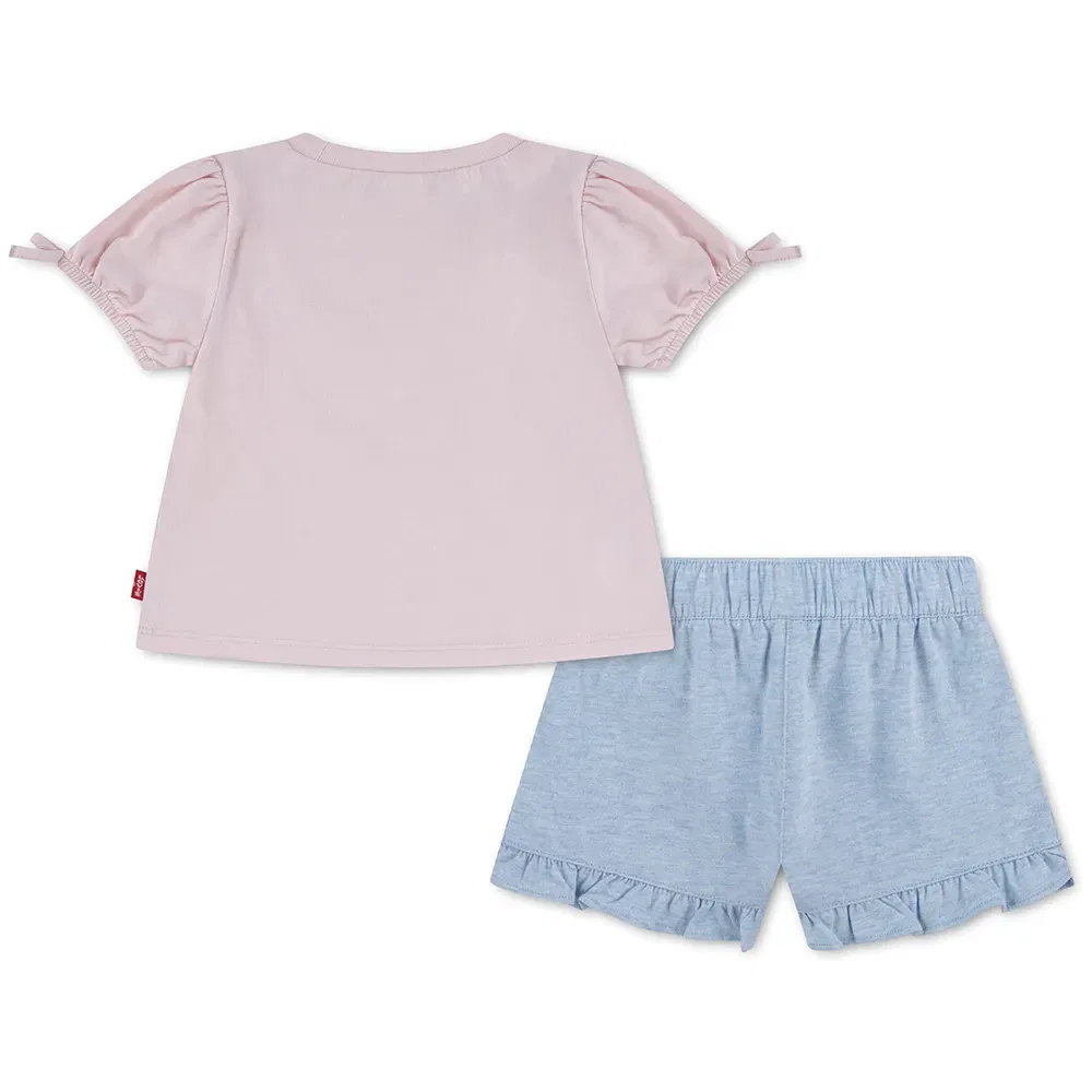 Детский комплект для девочек с принтом Levi's, Pink — фото 2