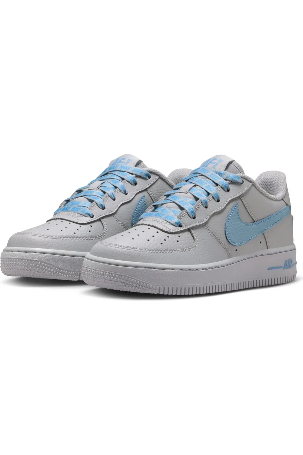Детские кроссовки баскетбольные Air Force 1 Low Nike, Wolf Grey/Work Blue