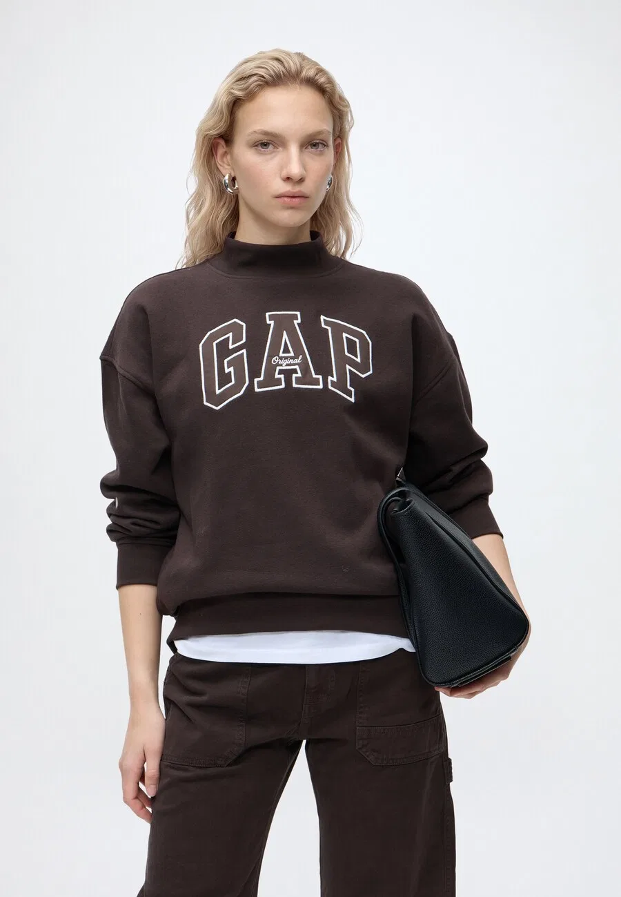 Брюки-бочонки GAP 'RAQUEL' темно-коричневого цвета — фото 4