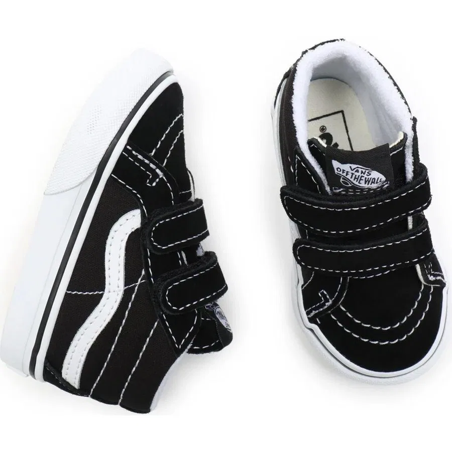 Кроссовки детские с высоким берцем Sk8-Mid Reissue V Vans, Черно-белый — фото 4