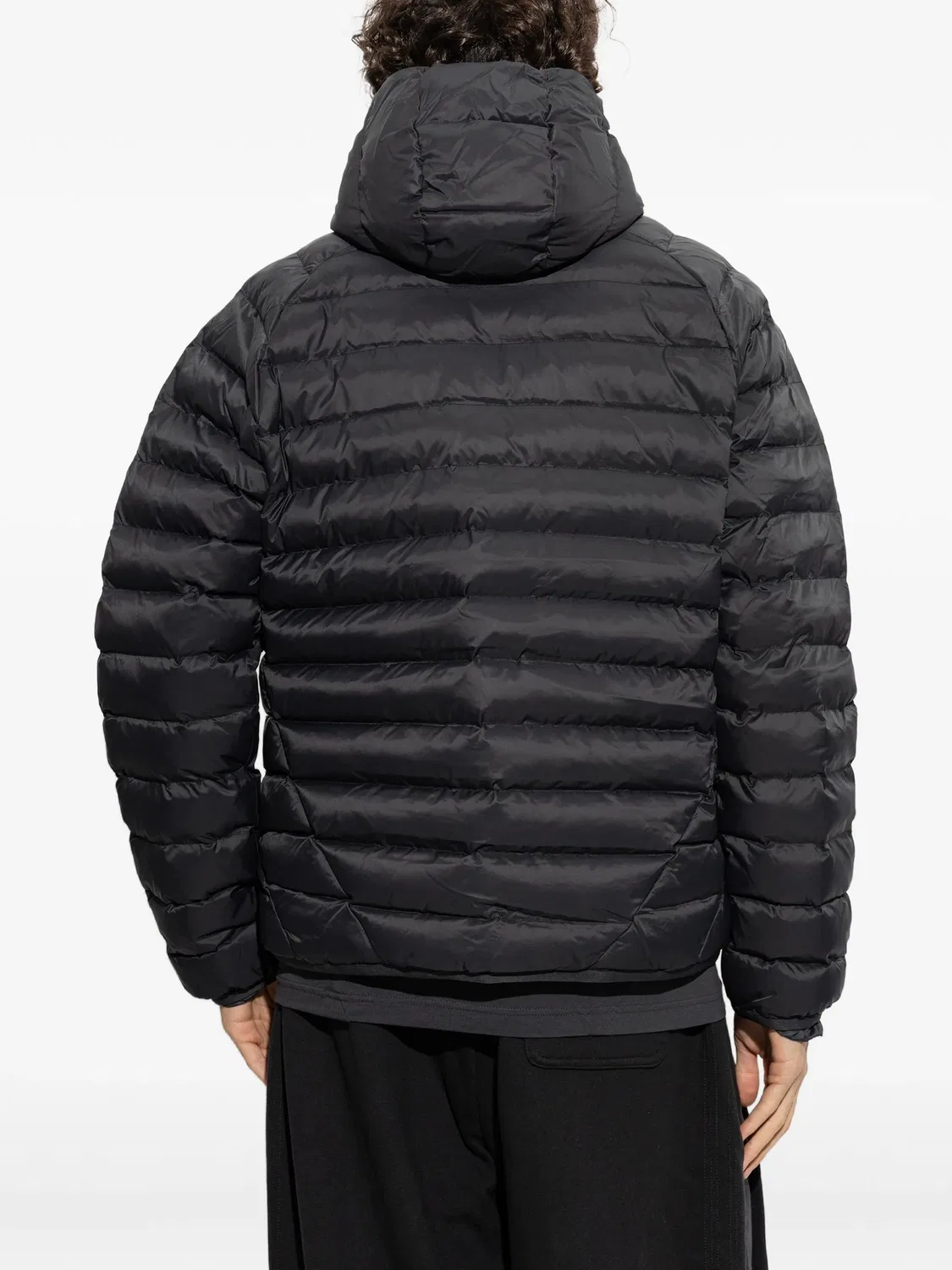 Стеганая куртка с капюшоном черного цвета Adidas, черный — фото 3