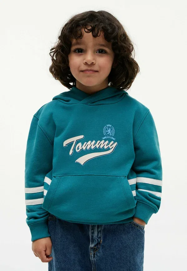 Худи с принтом Tommy Crest Graphic Hoodie Tommy Hilfiger, Platinum Teal, бирюзовый — фото 2