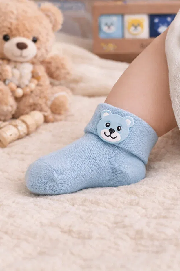 Детские носки для мальчиков с длинным голенищем Teddy Bear Accessories Generic Brands, Blue — фото 2