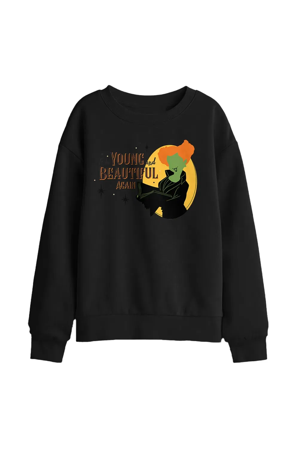 Детский свитшот с принтом Hocus Pocus Winifred Disney, Black