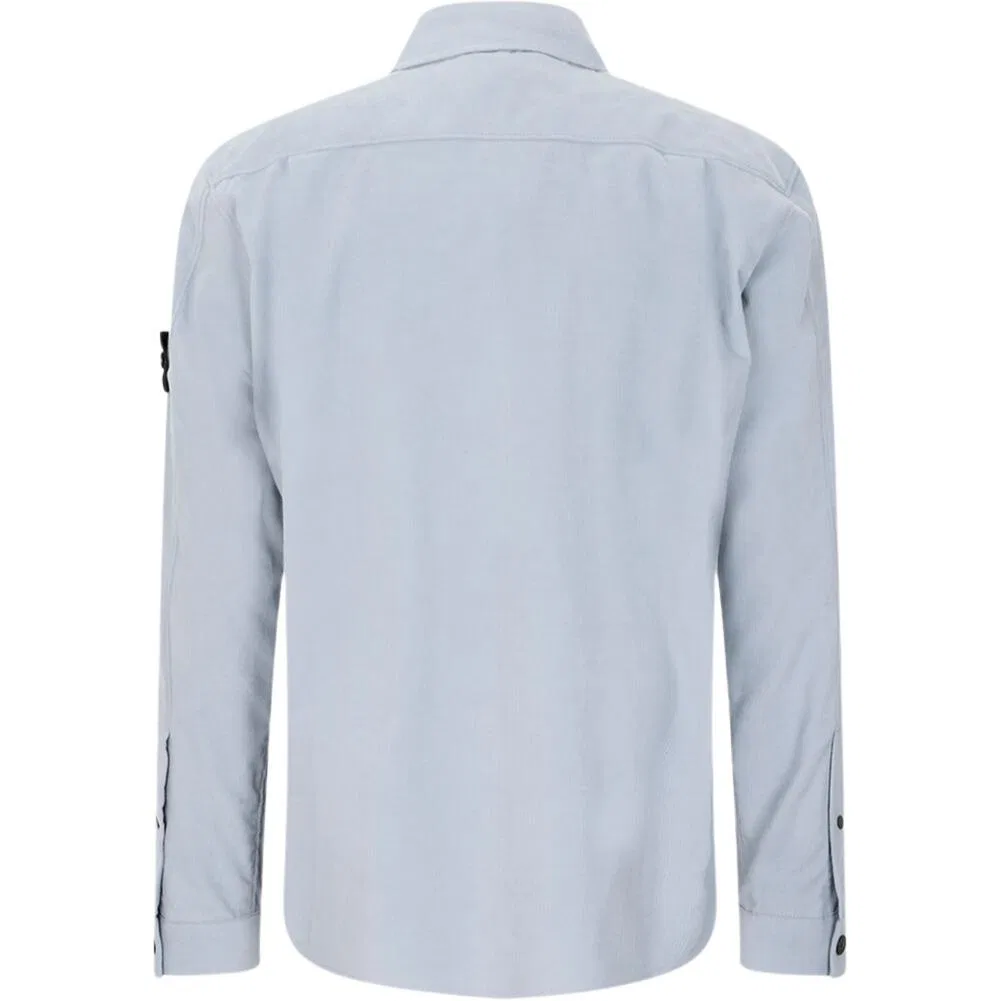 Мужская рубашка с отложным воротником Gray STONE ISLAND, Gray — фото 3