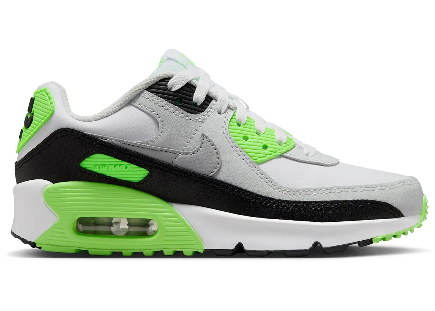 Детские кроссовки Lifestyle Nike Air Max 90 LTR, White/Photon Dust/Lime Blast/Light Smoke Grey