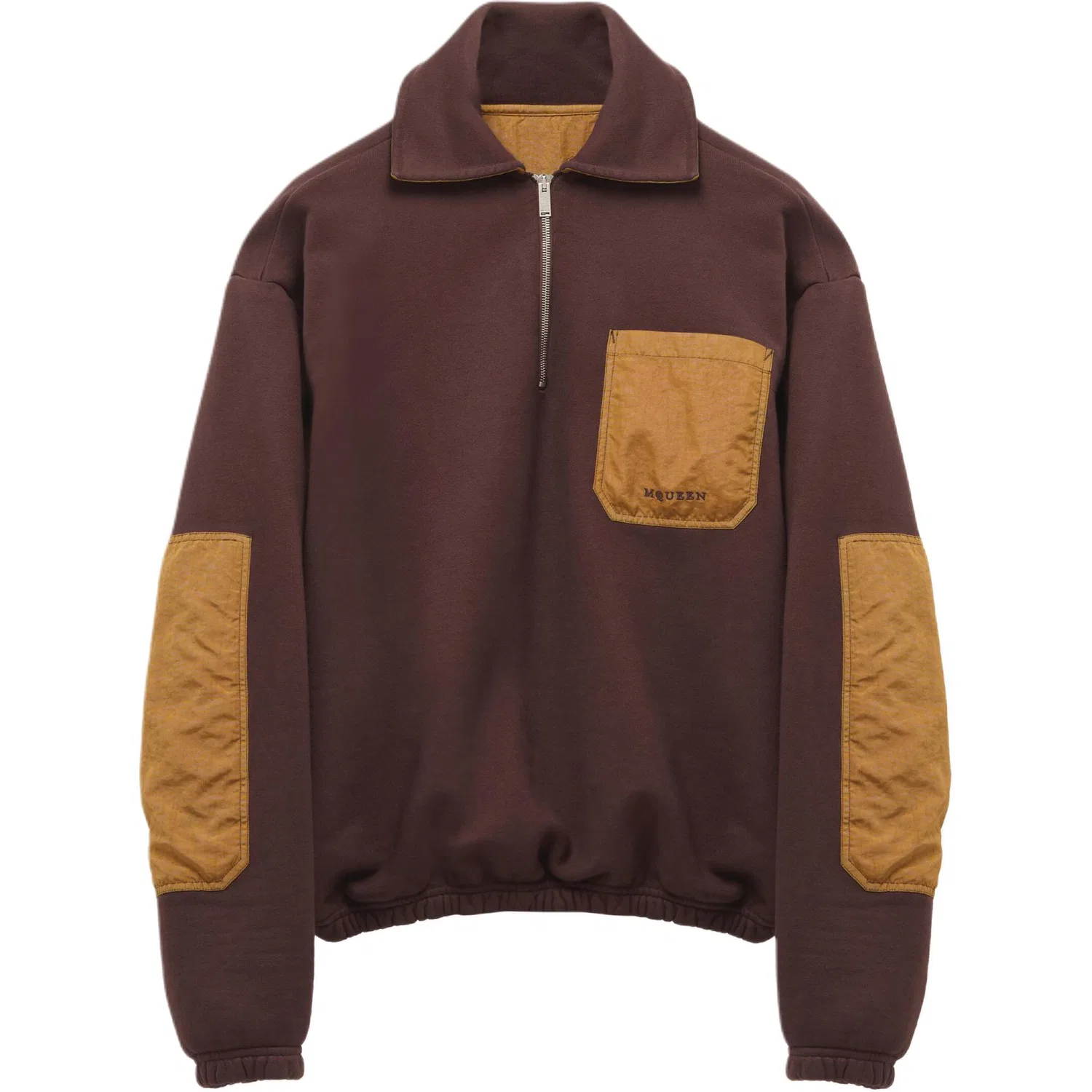 Мужская толстовка с вышивкой логотипа Half Zip Alexander McQueen, Red