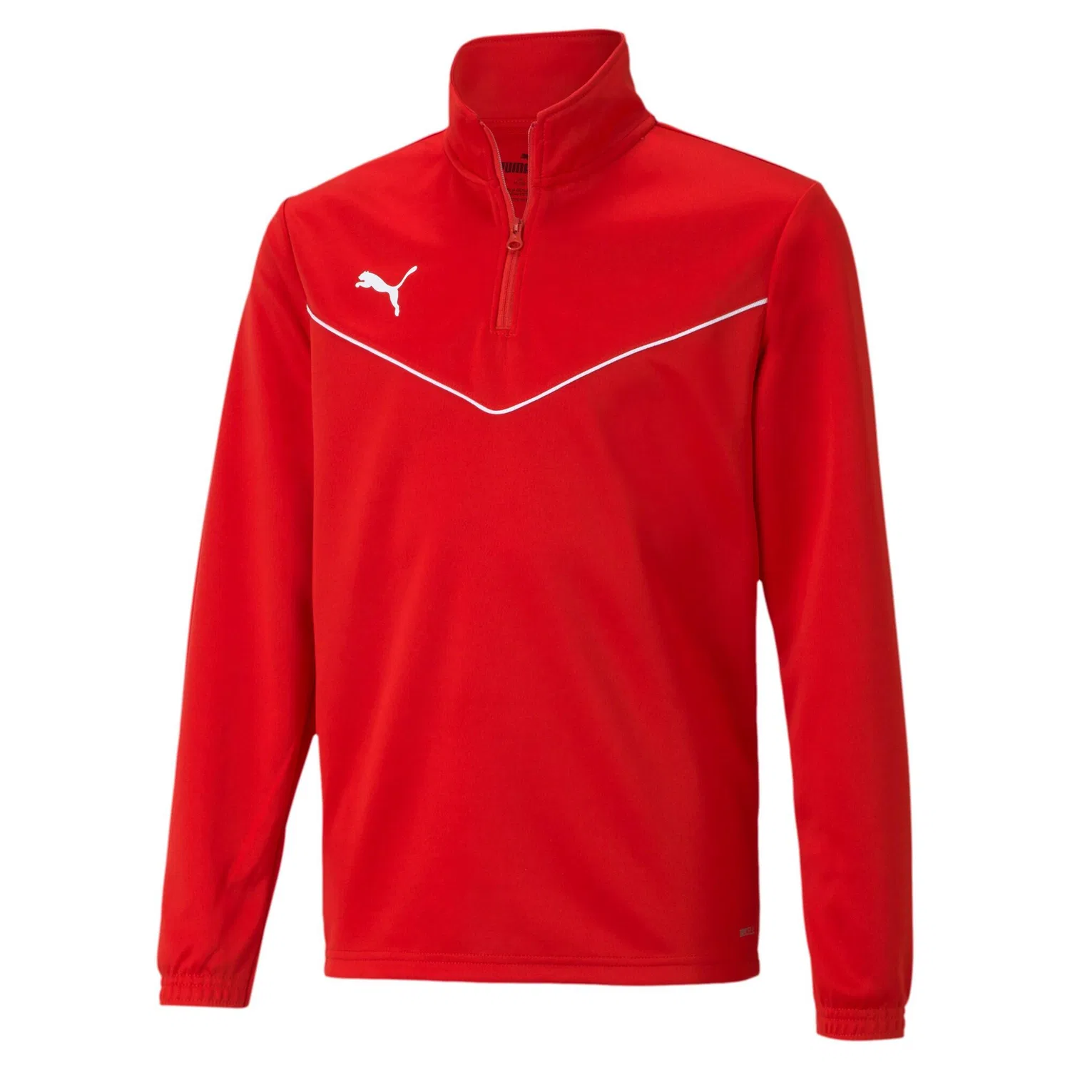 Детский тренировочный топ с воротником-стойкой teamRISE Puma, Rot Weiss