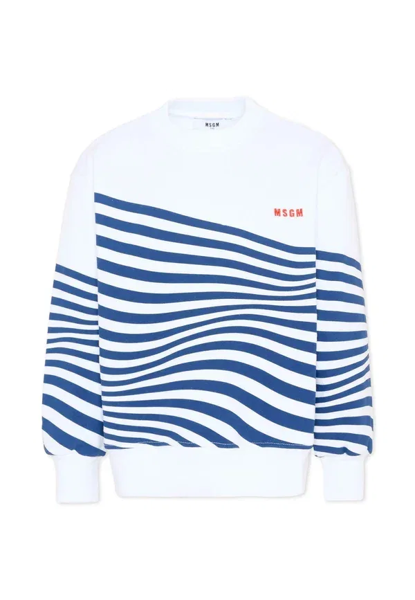 Худи в полоску Felpe Msgm, White, белый