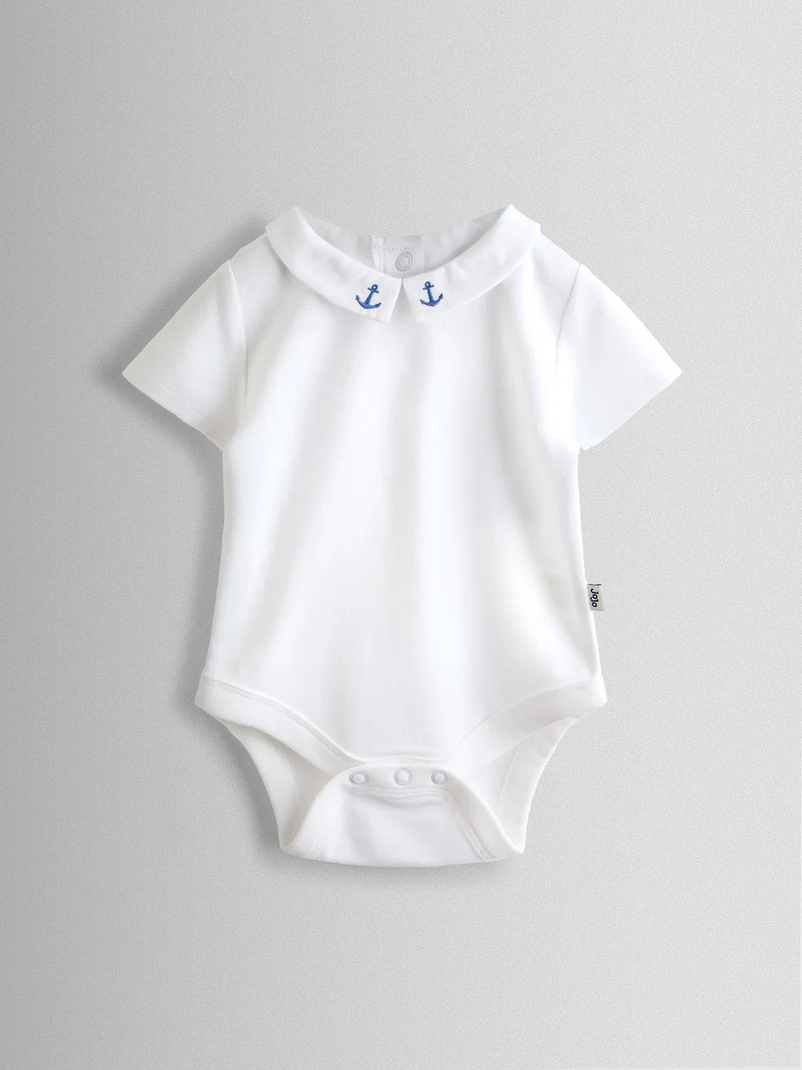 Боди с вышитым воротником JoJo Maman Bébé, Crystal White