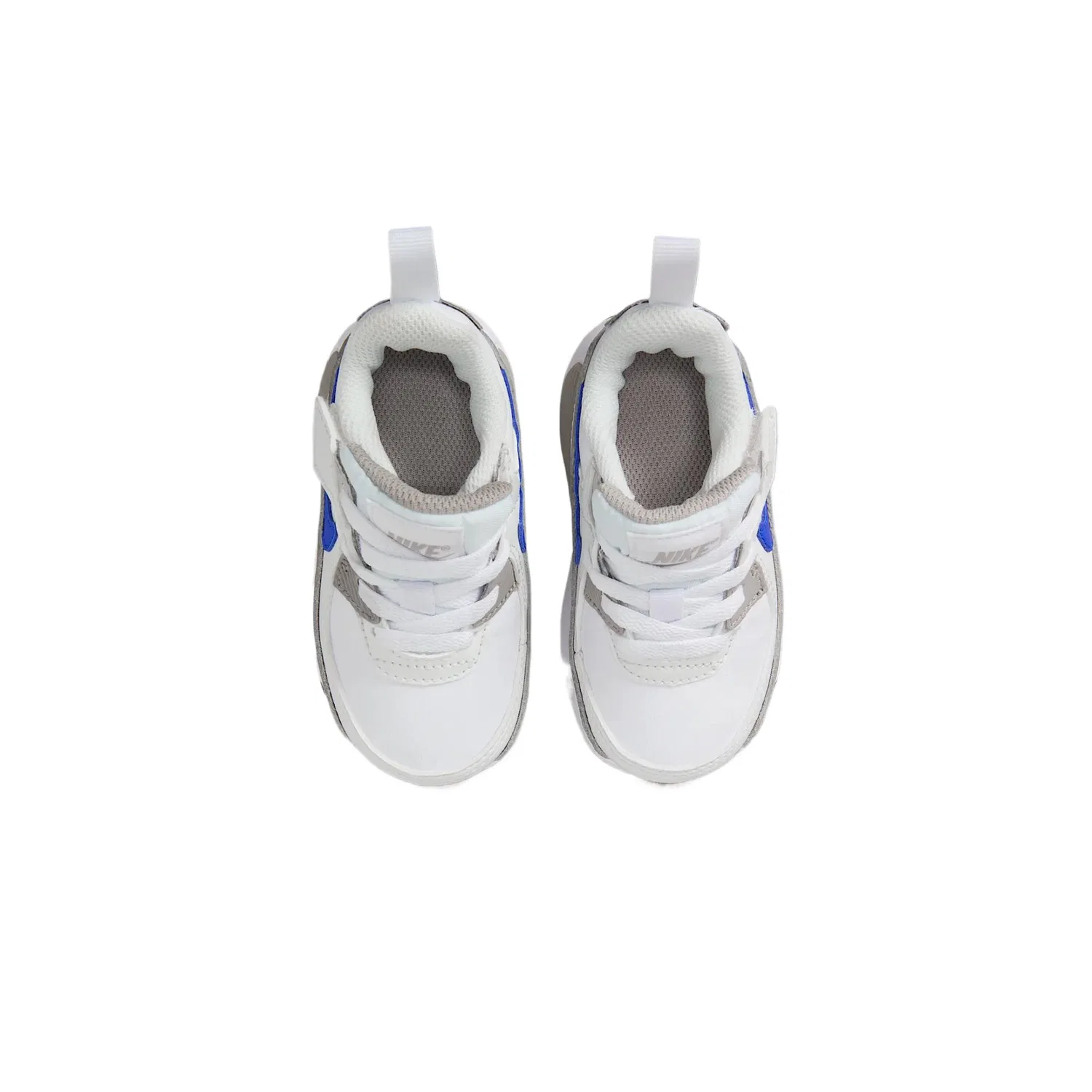 Детские кроссовки для мальчиков Nike Air Max 90 EasyOn, White Gray Blue — фото 4