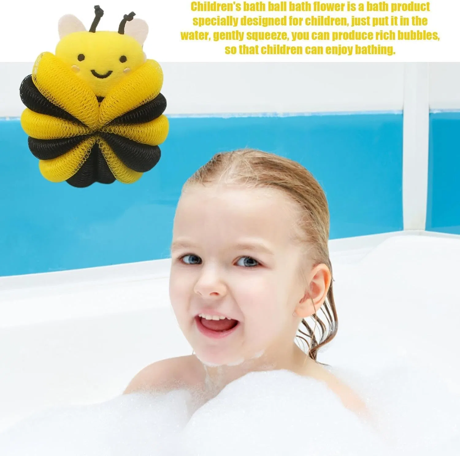 Мочалка для душа Bee Shape, Sponge, 1 шт Generic — фото 3