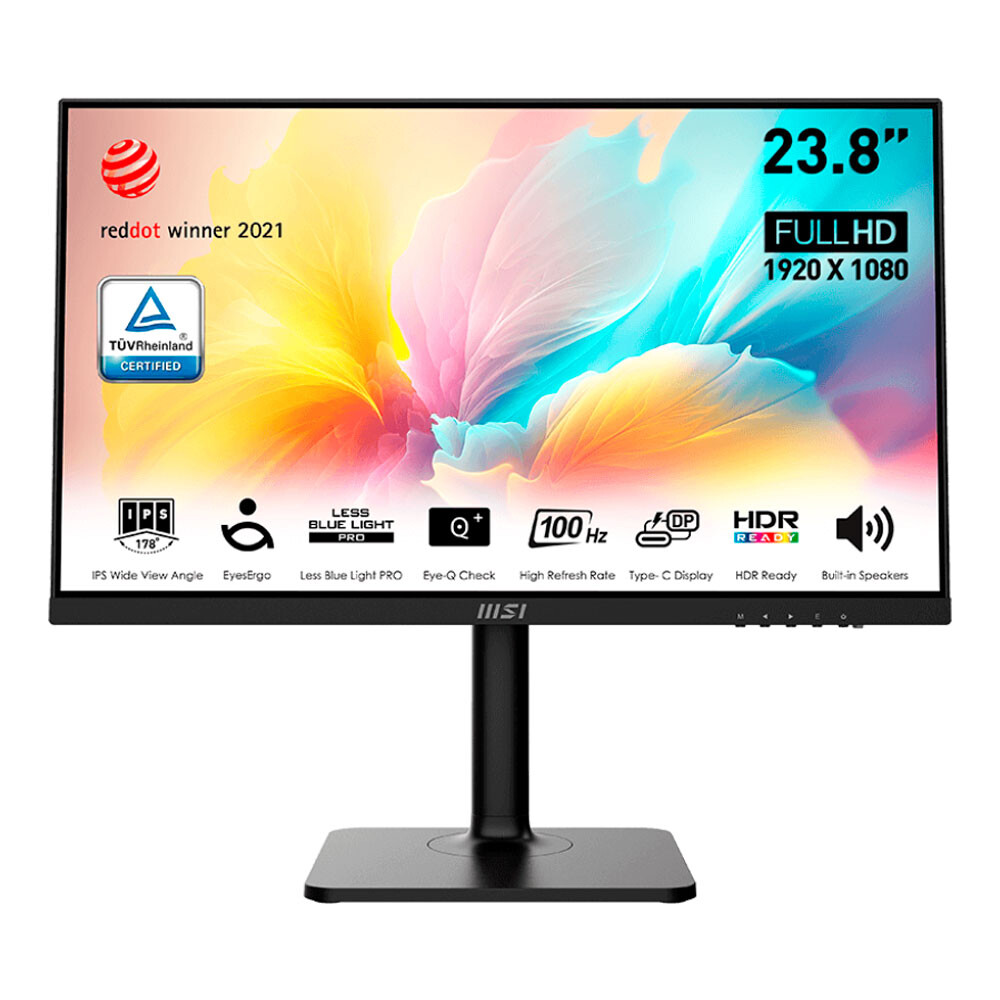 

Монитор MSI Modern MD2412P, 24", 1920x1080, 100 Гц, IPS, чёрный