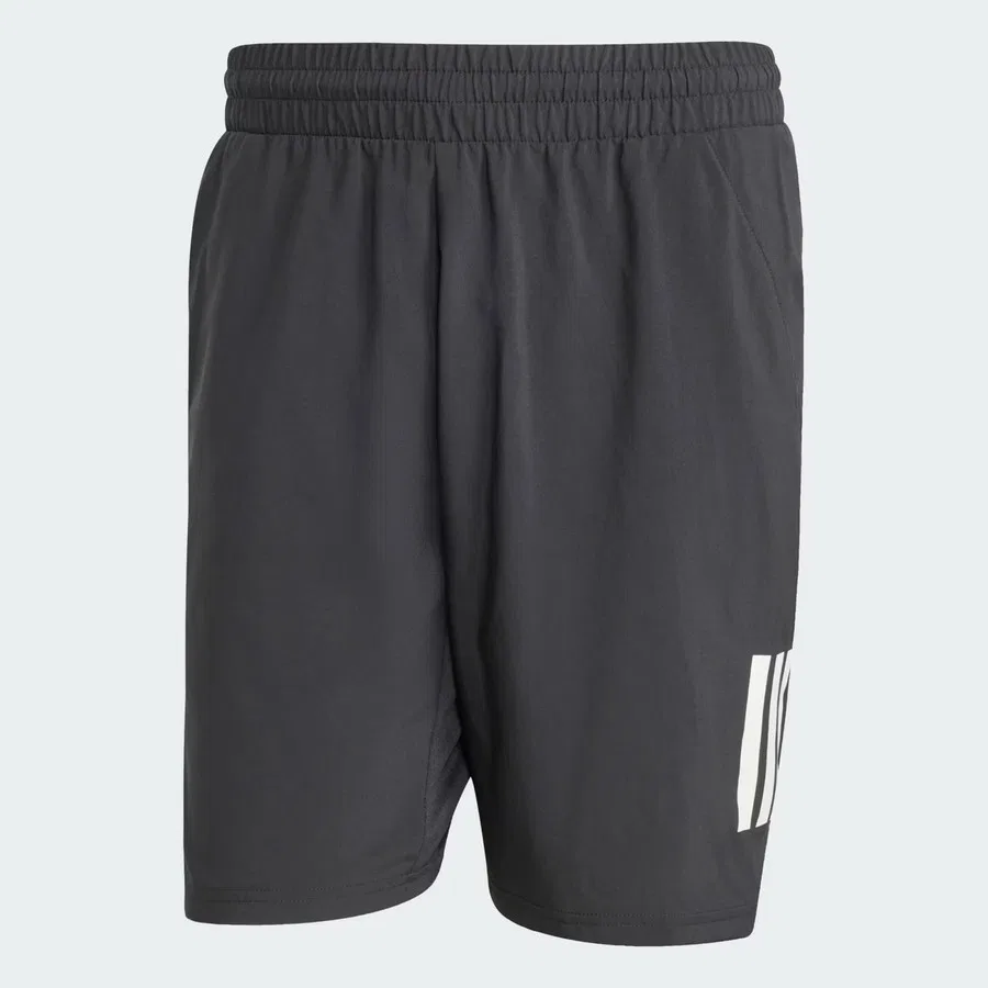 Шорты спортивные с эластичным поясом Club Tennis Climacool 3 Stripes adidas, Черный — фото 4
