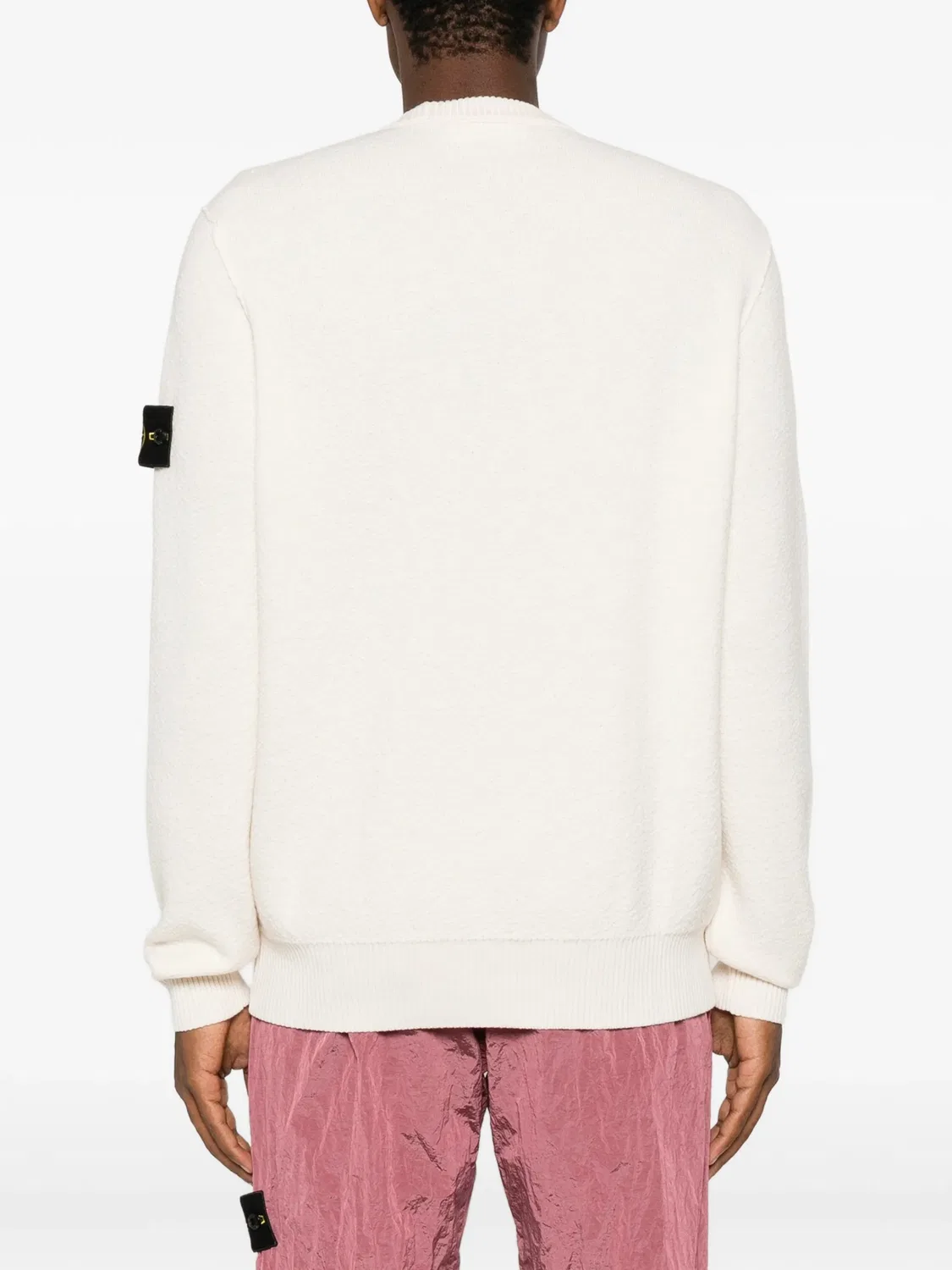 Stone Island Свитер с нашивкой, нейтральные тона — фото 4