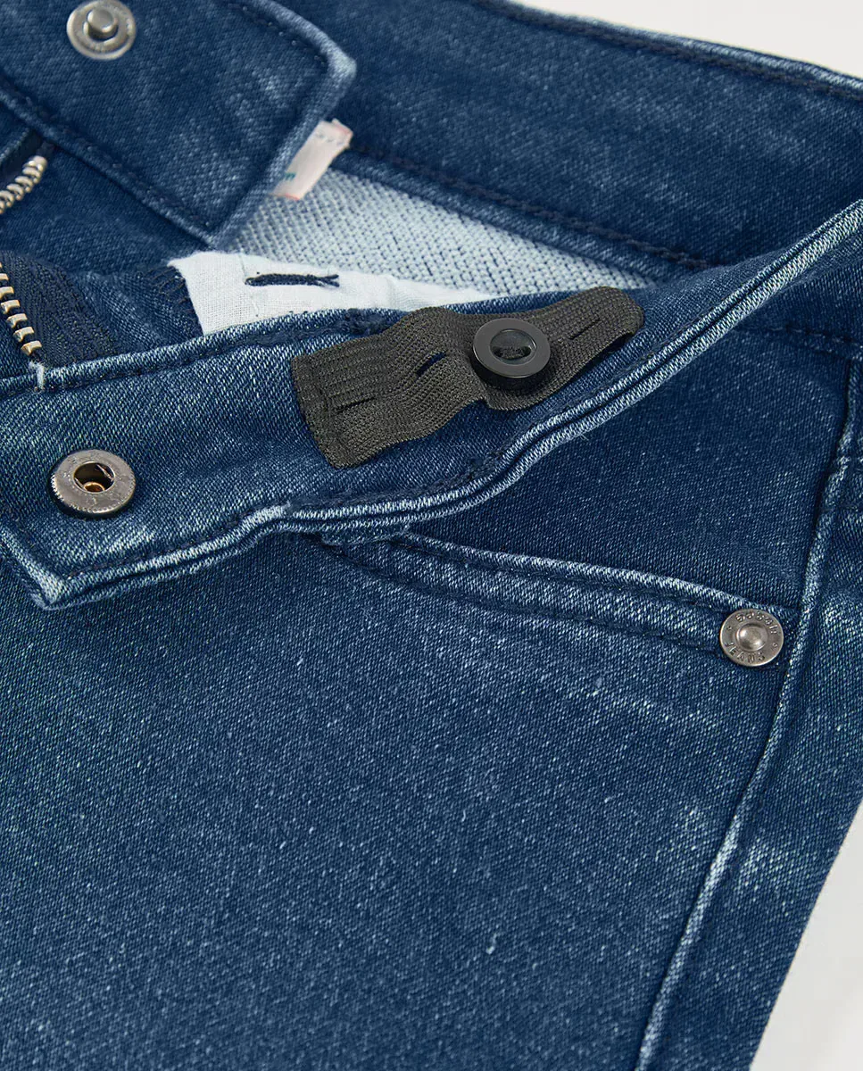 Детские джинсы для мальчиков прямого кроя с высокой посадкой Boboli, Azul Denim — фото 2