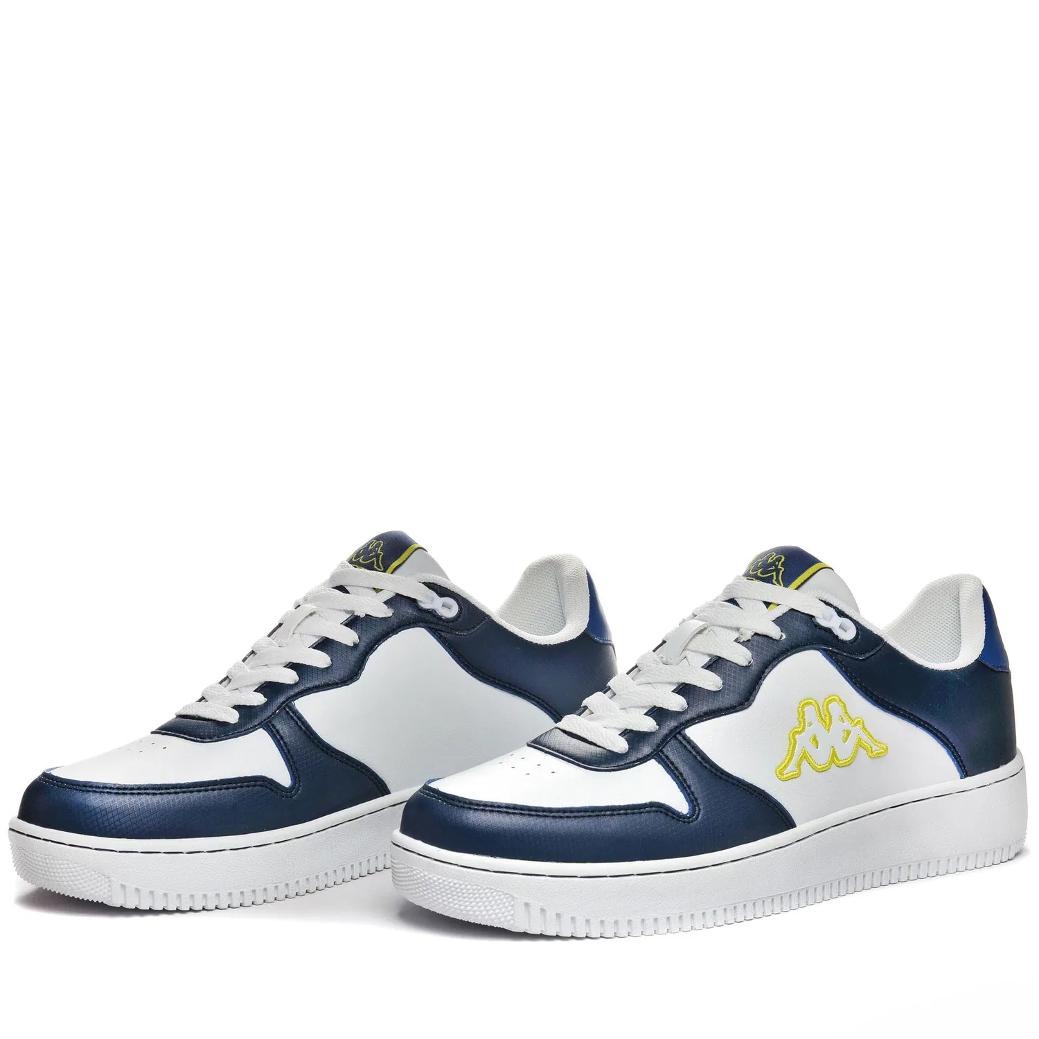 Детские кроссовки с логотипом Maserta Logo Kappa, White Blue Dk