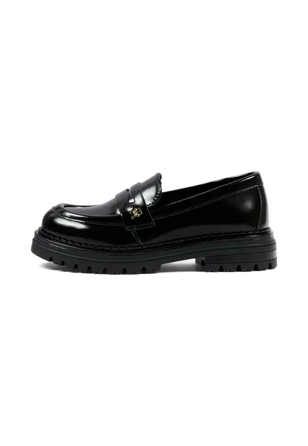 Мокасины кожаные Mocassini Tommy Hilfiger, черный