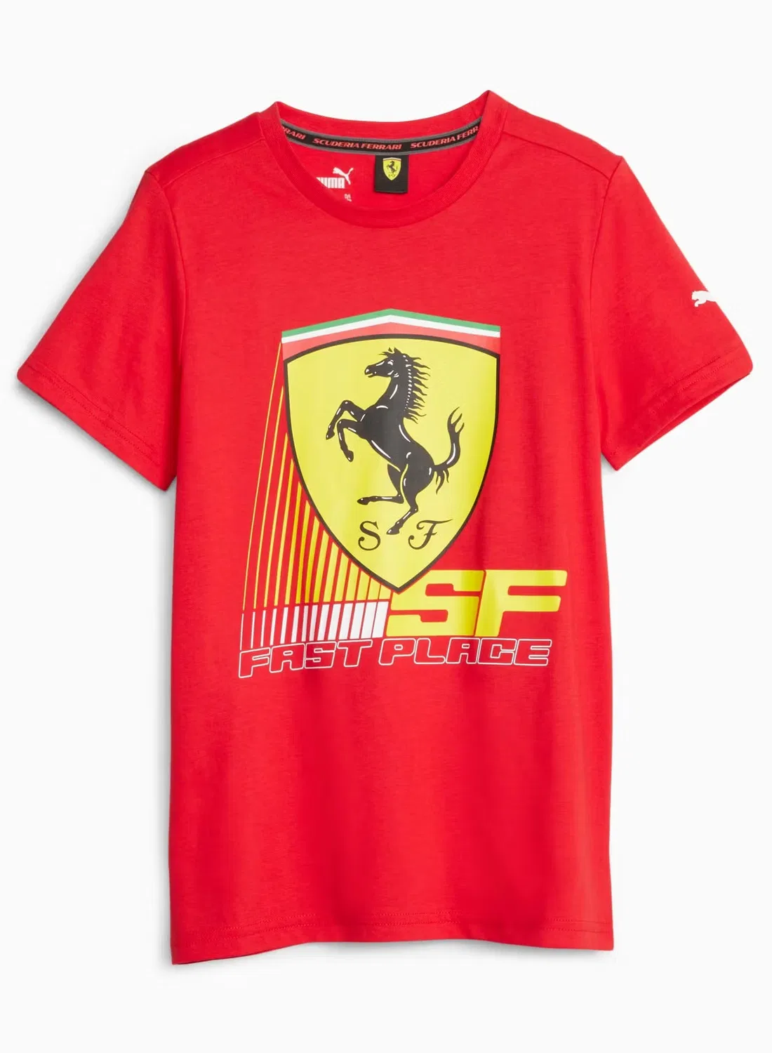 Футболка с принтом Scuderia Ferrari, красная — фото 3