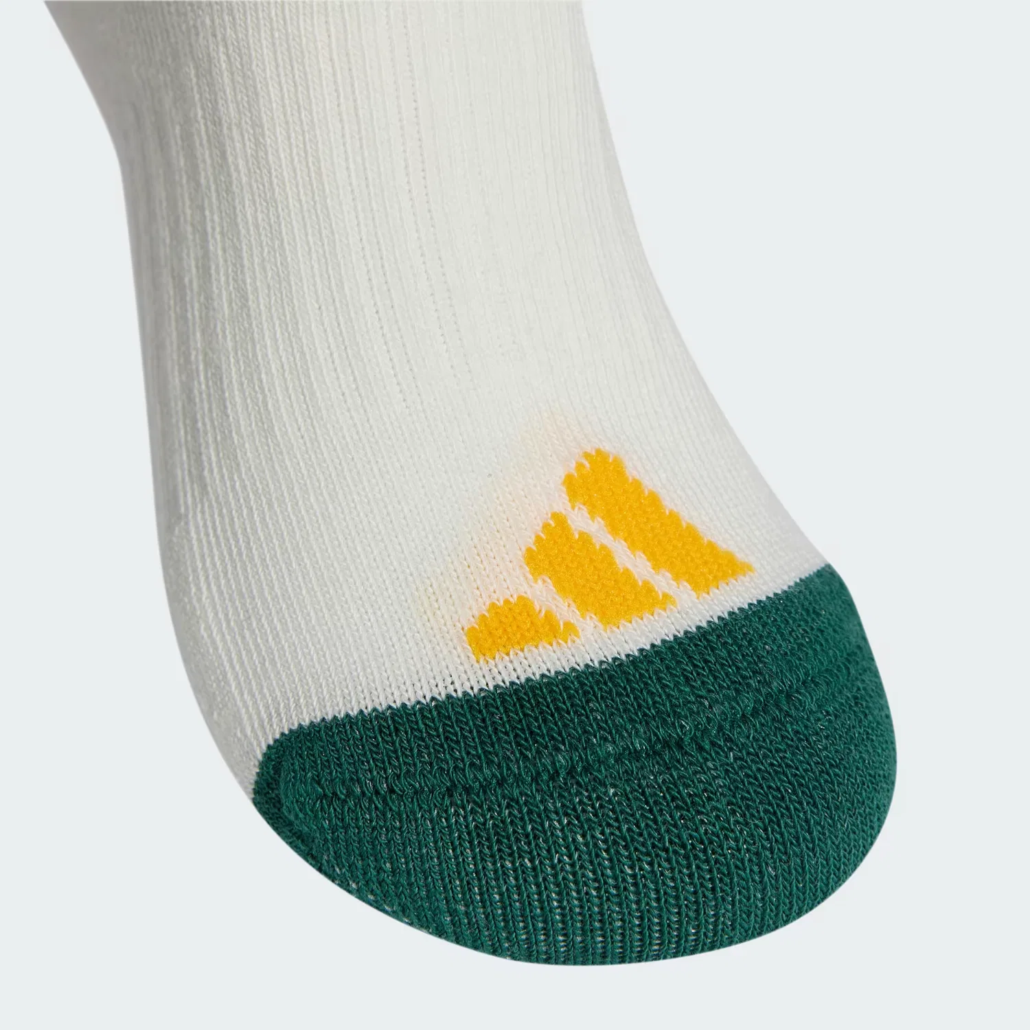 Детские носки с амортизирующей стопой, 3 пары, Kids 3-Stripes Cushioned Crew Socks Adidas Performance, бело-зеленый — фото 4